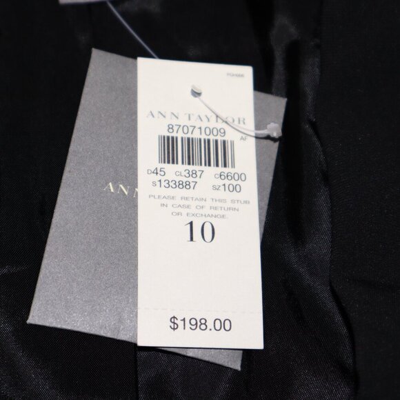 Ann Taylor Womens Feminine Fit Three Button Blazer Black Size 10 Notch Collar - Picture 4 of 8